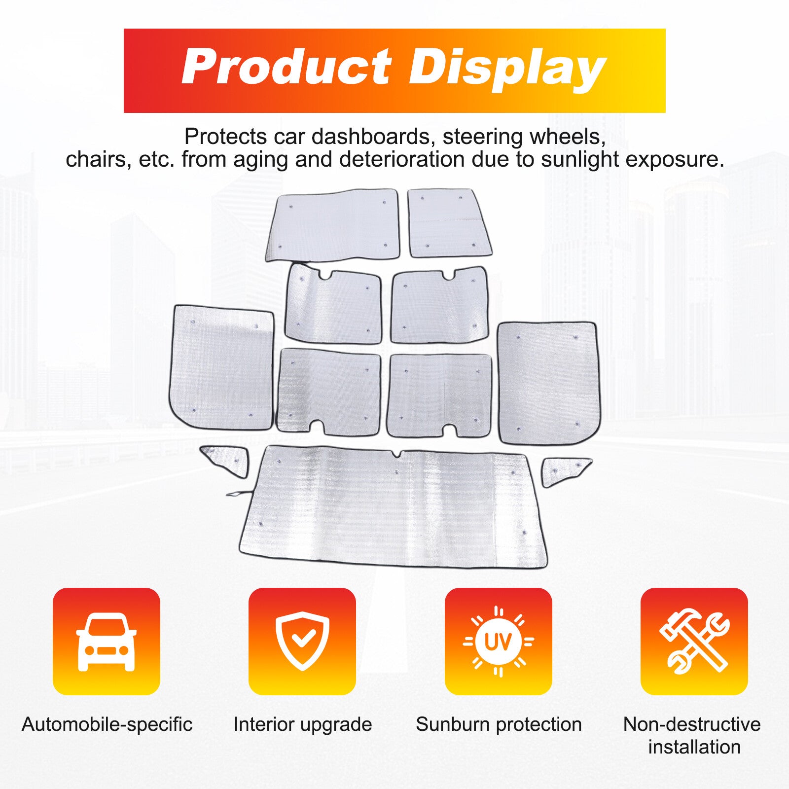 Full window sunshade with complete UV protection for 2024-2025 LC71 n