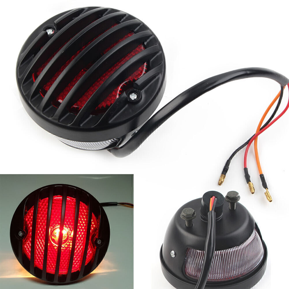 Motorcycle 12V Rear Brake License Plate Tail Light Lamp for Harley Cafe Racer Q
