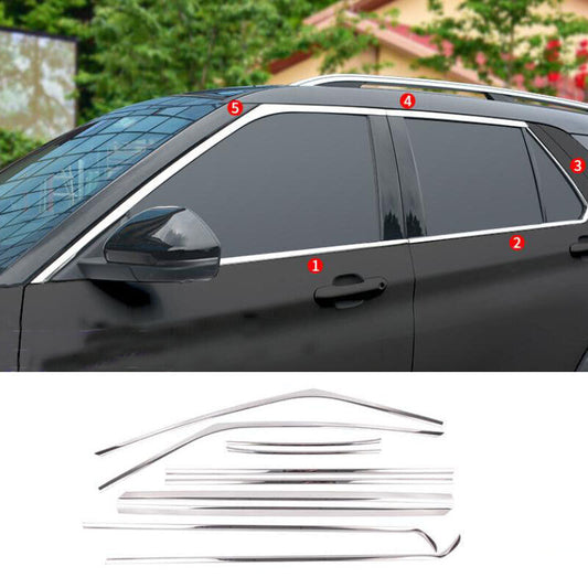stainless for Ford Explorer 2020-2023 Car Window Strip Cover Trim Kit