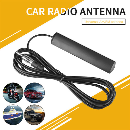 1x Car Hidden Amplified Antenna Kit 12V Electronic Stereo AM/FM Radio Universal Q