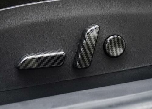 for Tesla Model 3 2017-2023 Carbon Fiber for Seat Adjust Handle Button Cover Trim 6x