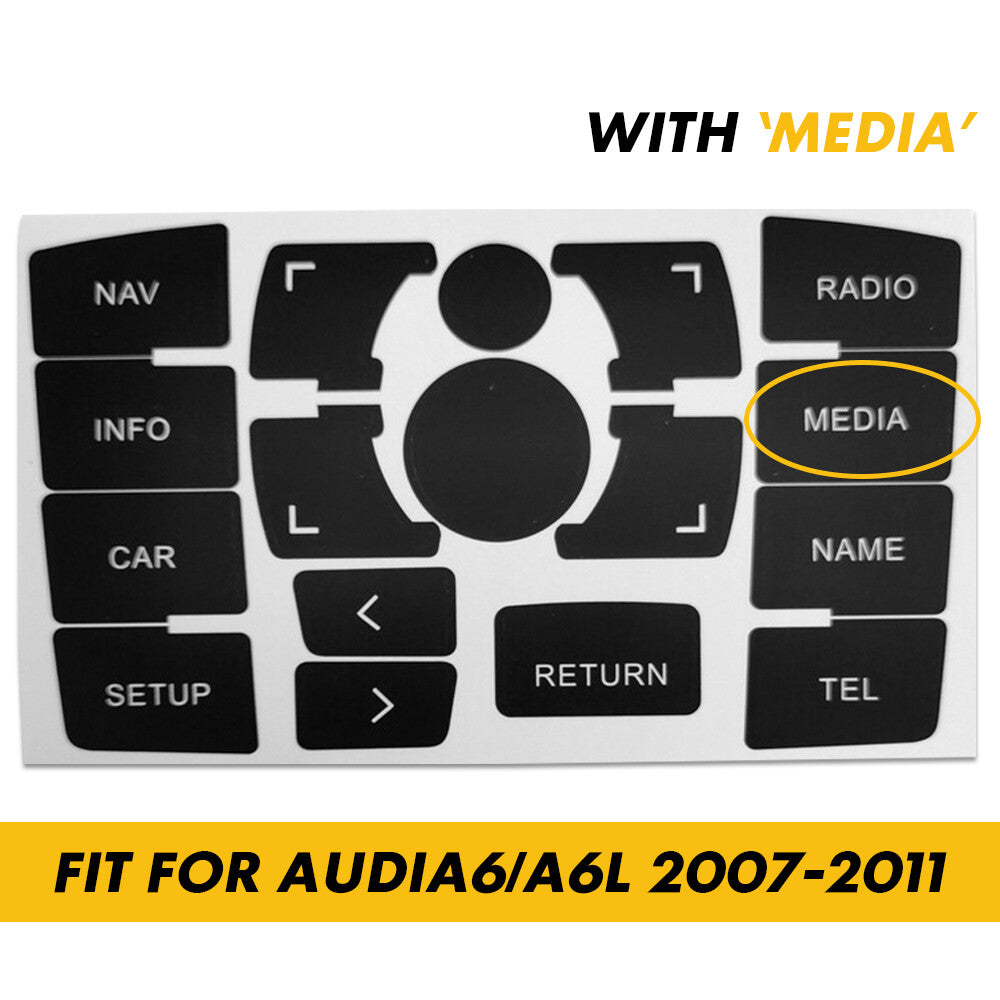 Multimedia control button sticker repair for worn buttons, suitable for 2004-006 for Audi A6 A6L. n