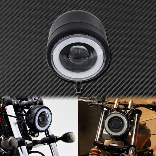 Motorcycle LED Amber Headlight Head Lamp Black Fit For Sportster XL 883 1200 Q