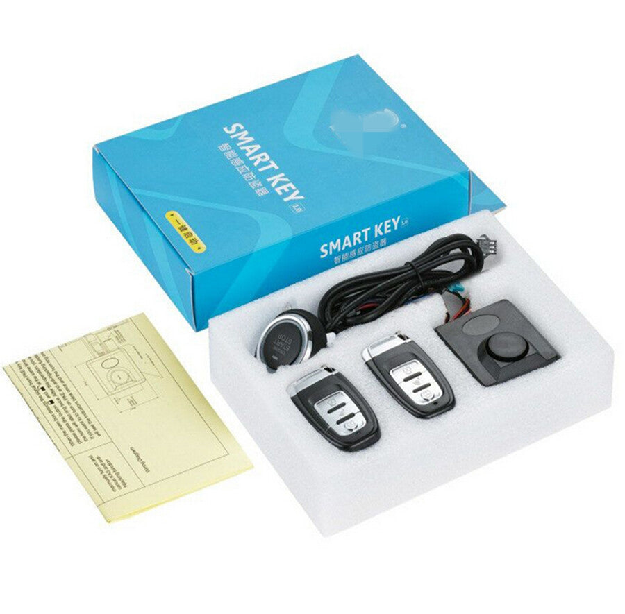 Wireless Anti-Theft Motorcycle Security Alarm Engine Push Start Remote Control