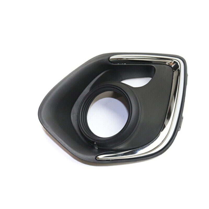 A pair of front bumper fog light bezel trims for the 2013-2015 for Mitsubishi Outlander Sport.