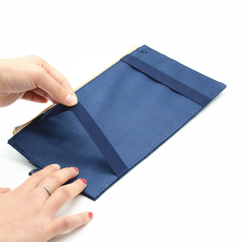 1Pcs Blue CD Bag Card Storage Phone Holder Car AUTO Sun Pocket Pouch Bag