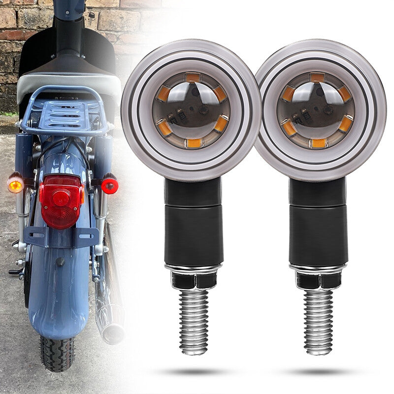 2X Amber/Red Motorcycle LED Turn Signals Blinker Brake Running Light Indicator