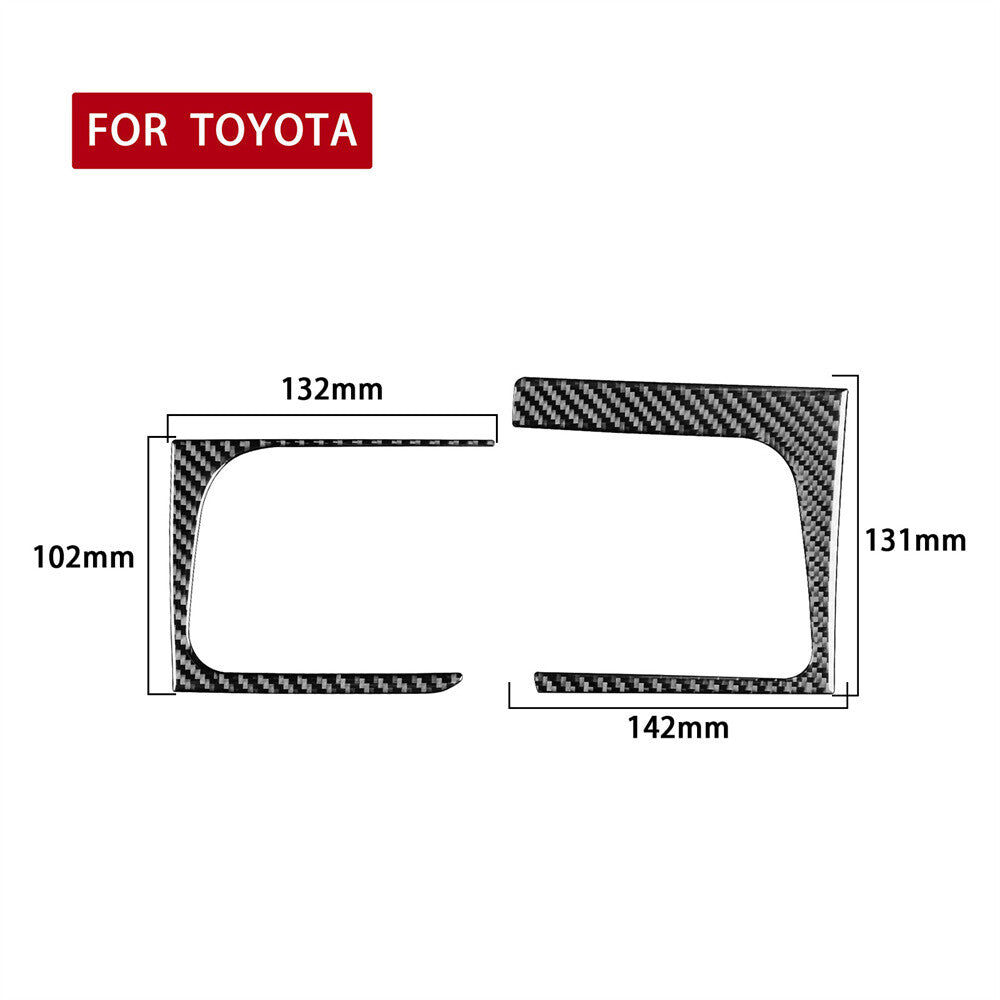 2¡Á Carbon Fiber Side Air Outlet Vent Decor Cover for T@yota Highlander 2014-2019