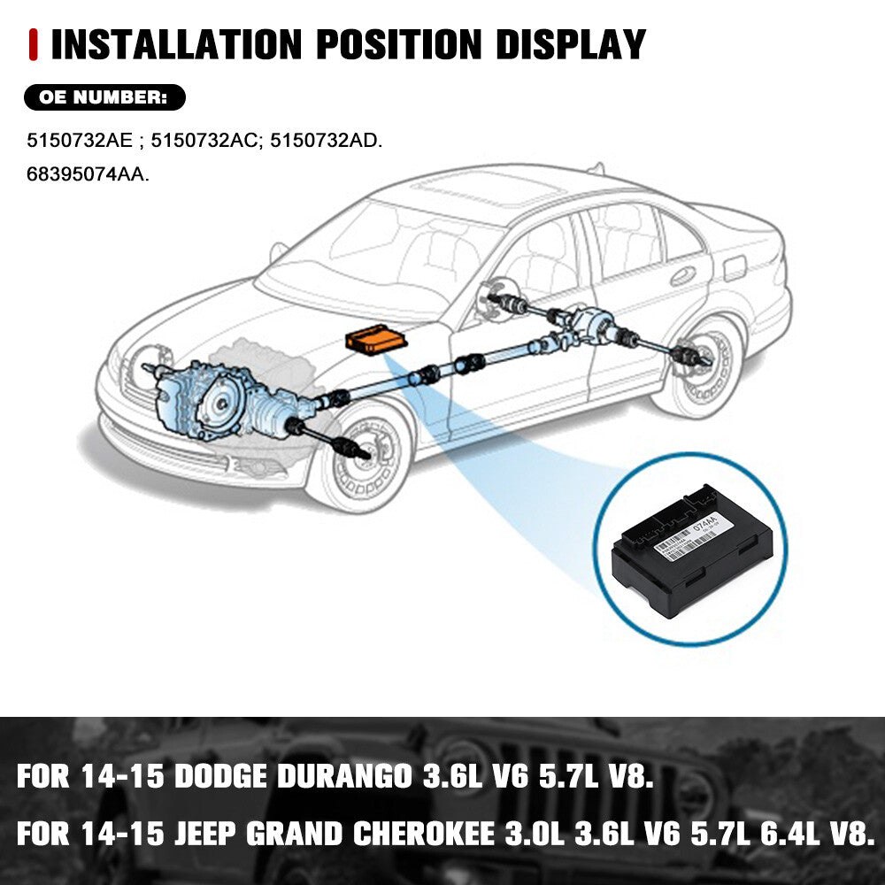 Transfer Case Control Module for JEEP GRAND CHEROKEE 14-15 68395074AA