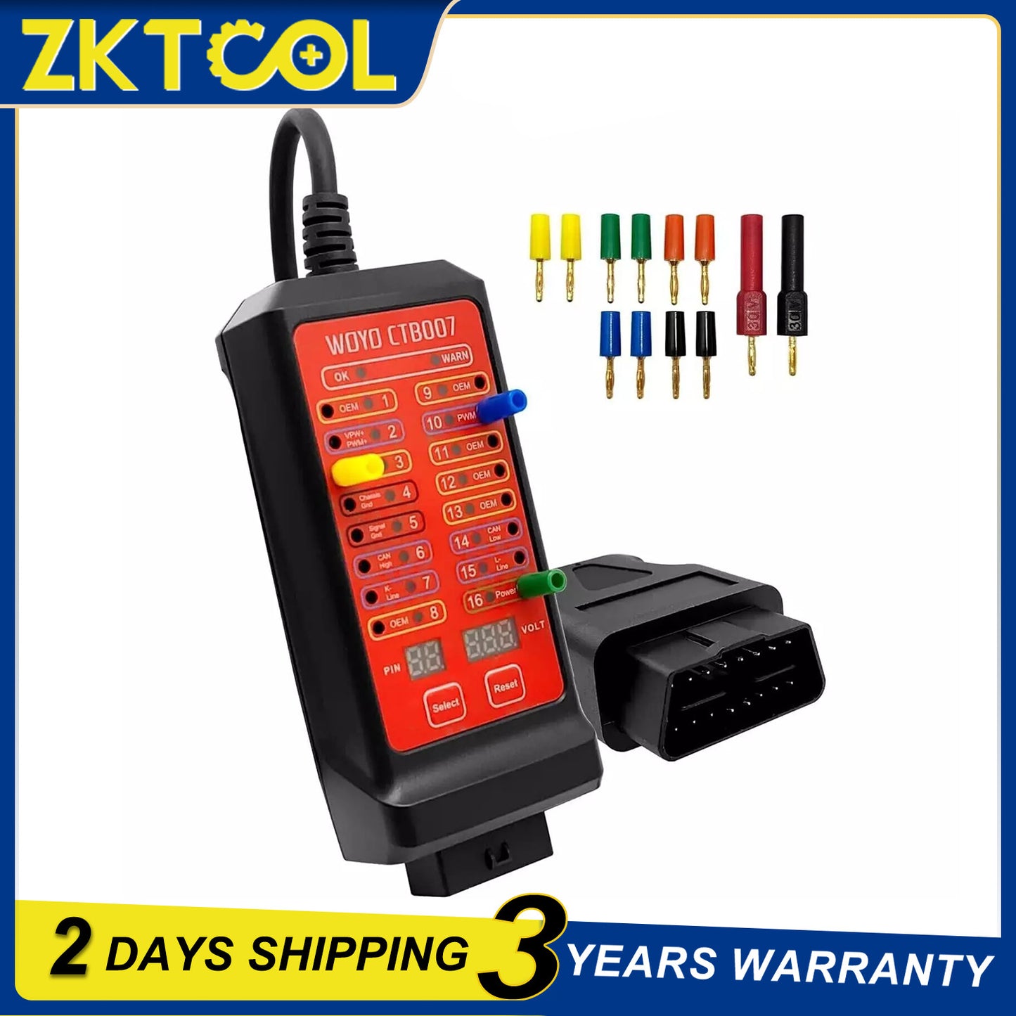 CTB007 CAN Test Box/Pin Settings Diagnostic Tool Voltage OBD II Detector