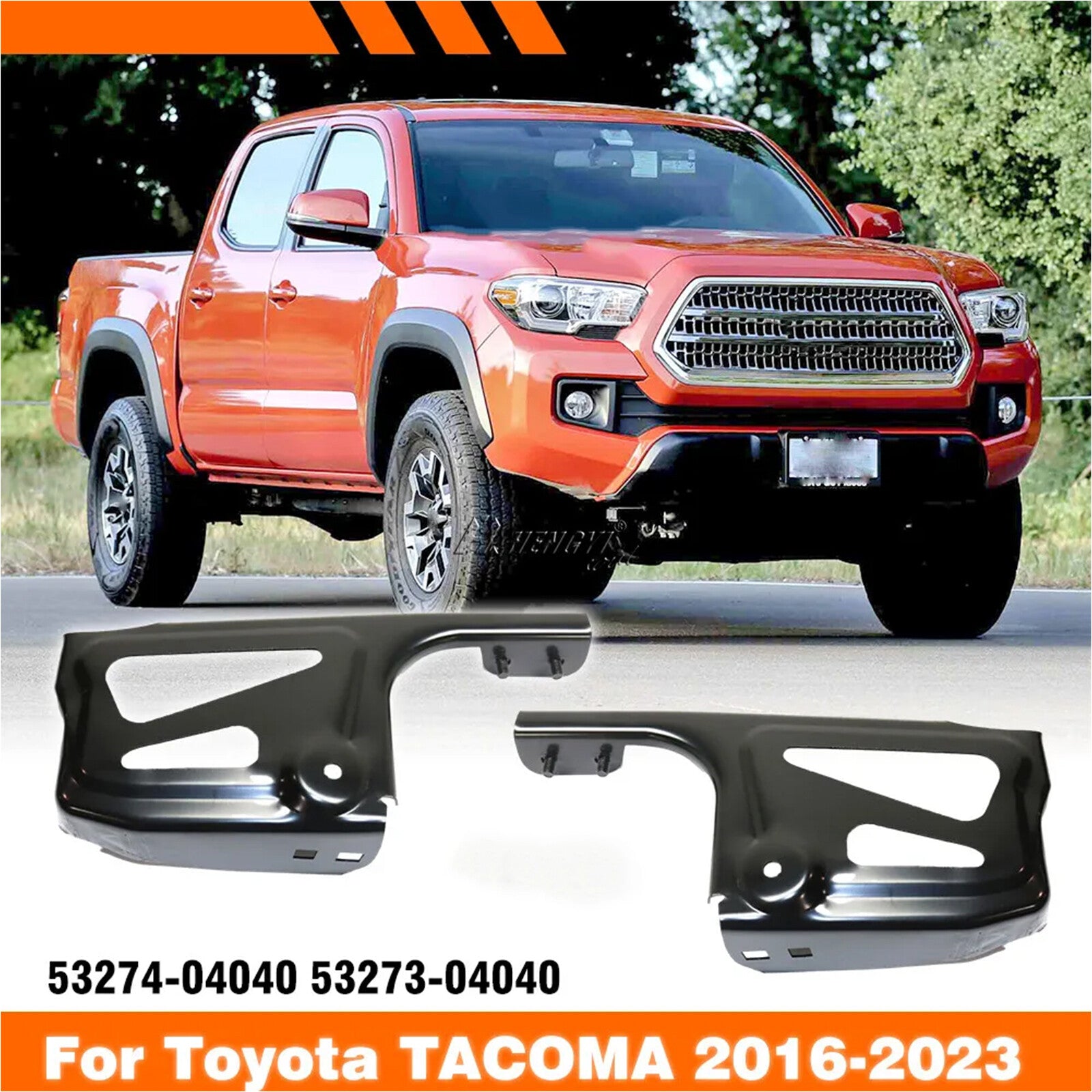 5327304040 Pair Front Bumper Bracket Set Replacement For 2016-2023 for Toyota Tacoma