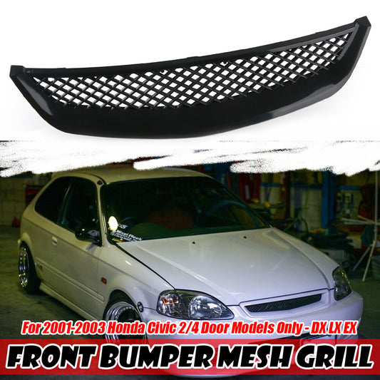 Front bumper grille grille cover for 2001-2003 for Honda for Civic EM2 ES1 JDM mesh