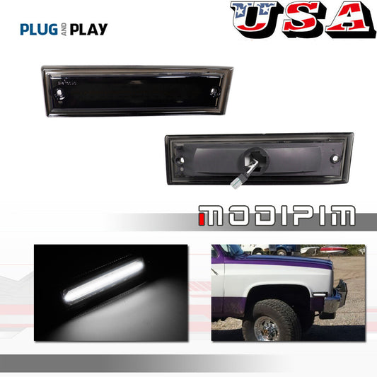 White LED front corner side marker light for Blazer for GMC Jimmy C/K R pickup- v