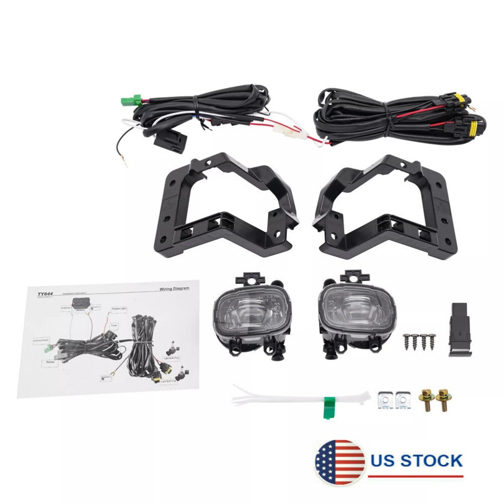 Fit For 2023 2024 for Nissan Pathfinder Fog Lights Front Lamps w/ Wiring Kit