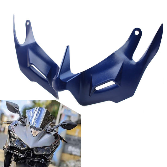 Blue Front Fairing Winglet Aerodynamic Spoiler for Yamaha YZF R3 R25 2014-2018