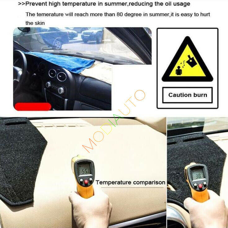 For 21-2023 for Toyota for Sienna Black Inner Dash Mat Dashmat Non-Slip Sun Cover Pad 1P