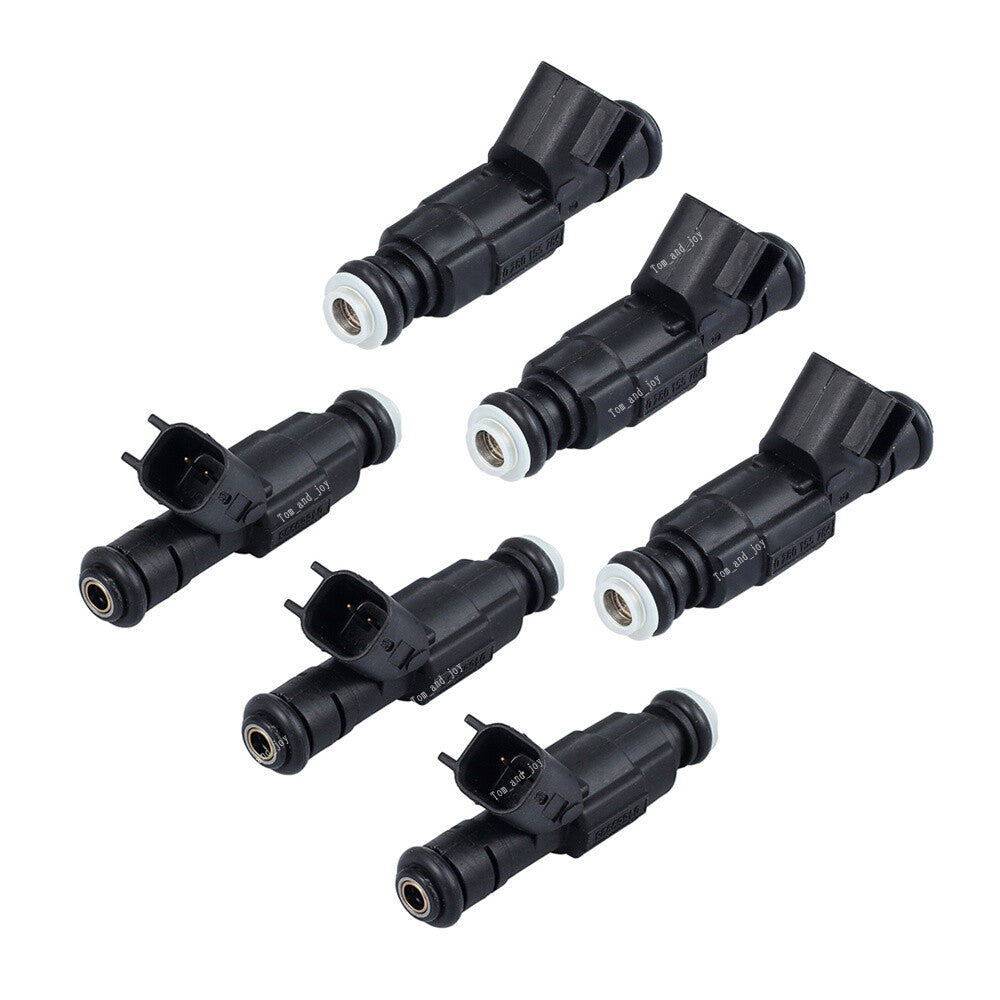 6pcs Fit for 1999-04 for Jeep Cherokee for Wrangler 4.0 Fuel Injector 4-Hole 0280155784 Q