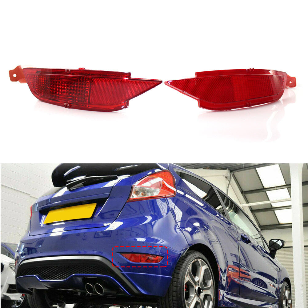 Rear Bumper Reflector Fog Left Right Light Lamp for Ford Fiesta Mk7 2008-2012