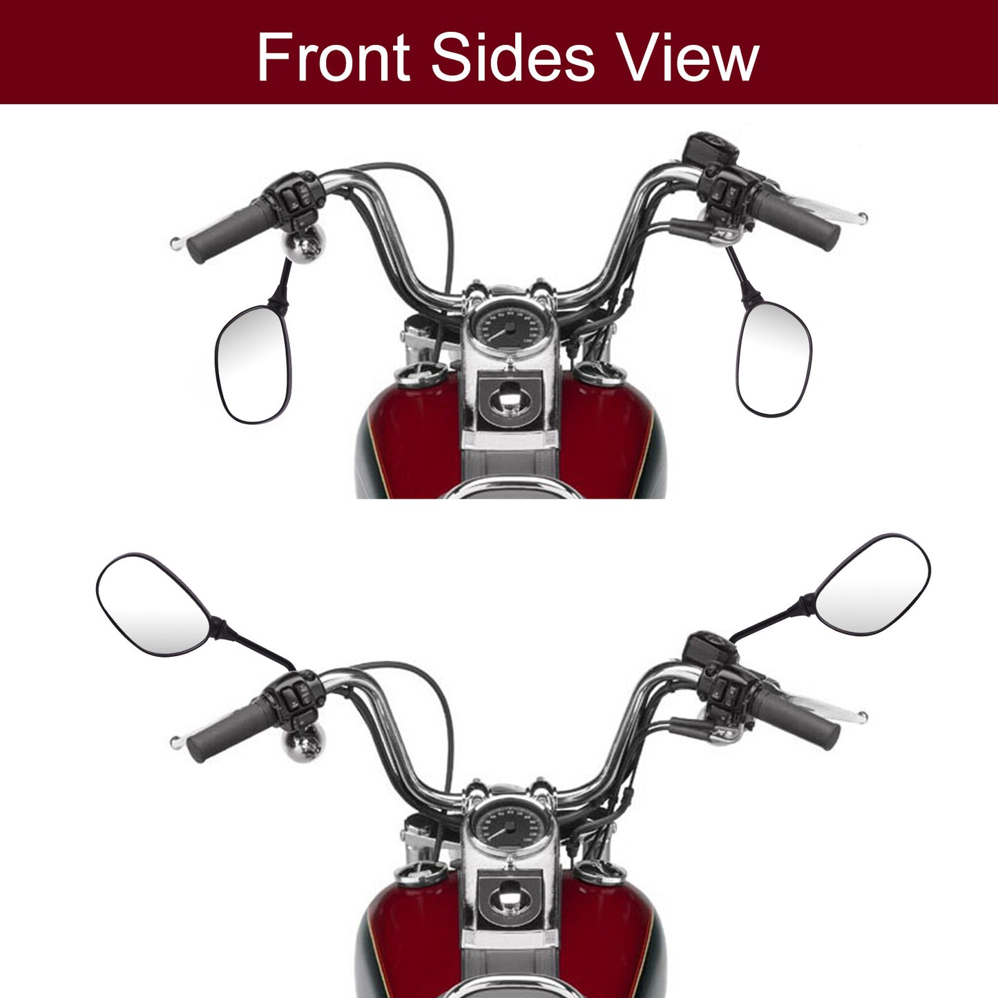 ATV Universal Rear View Side Mirrors With 7/8 Handlebar Mount For Honde for Yamaha