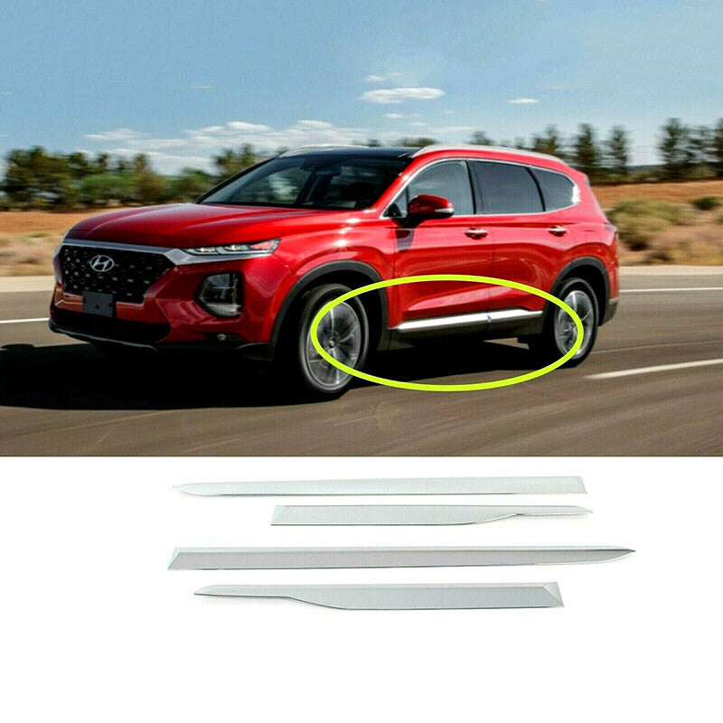 Side Door Body Side Skirt Under Line Molding Cover for Hyundai Santa Fe 2019-21