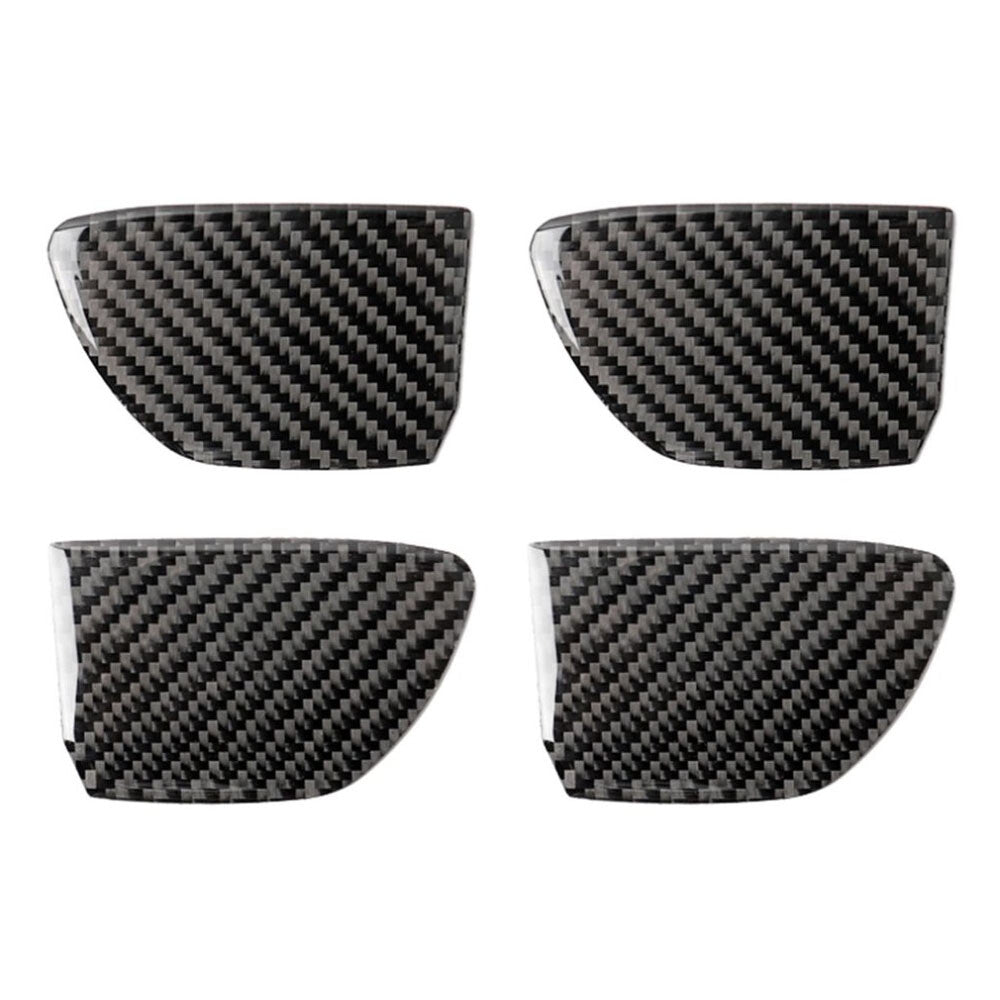 4Pcs Carbon Fiber Inner Door Handle Bowl Cover Trim Black For Q50 Q60 2014-2019
