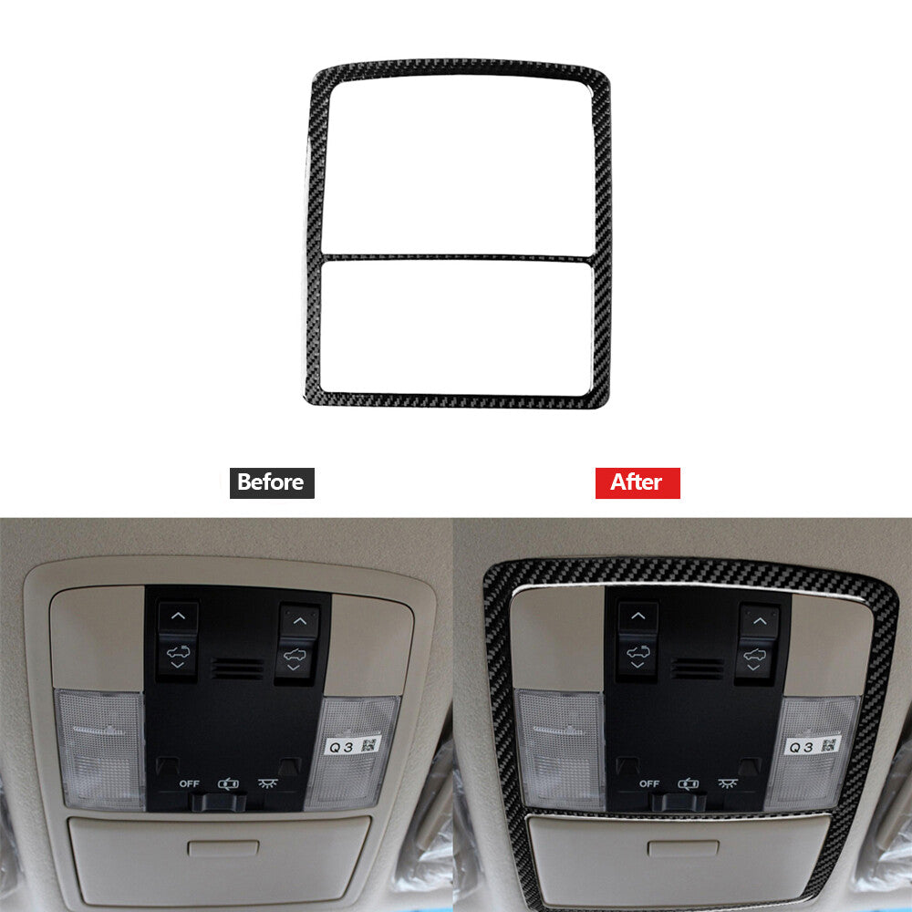 Red Carbon Fiber Interior Cup Holder Panel Cover Trim for Jeep Liberty 2008-2012 v
