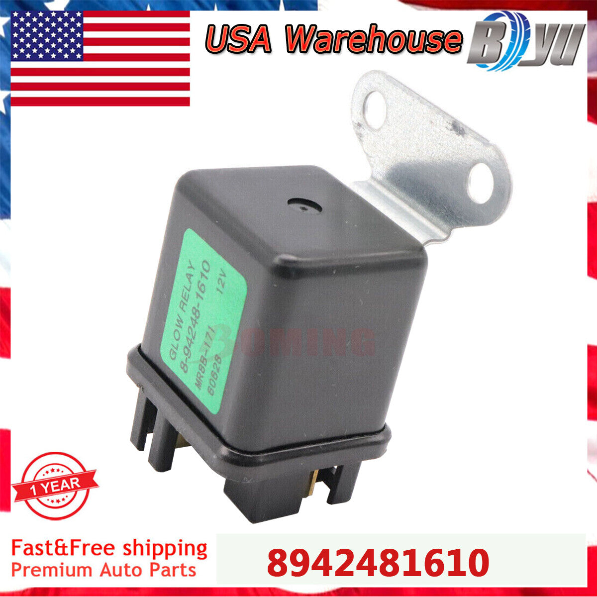 8-94248-1610 Relay Glow Plug 12V for Isuzu Hitachi ZAXIS27U ZAXIS50U ZAXIS40U US