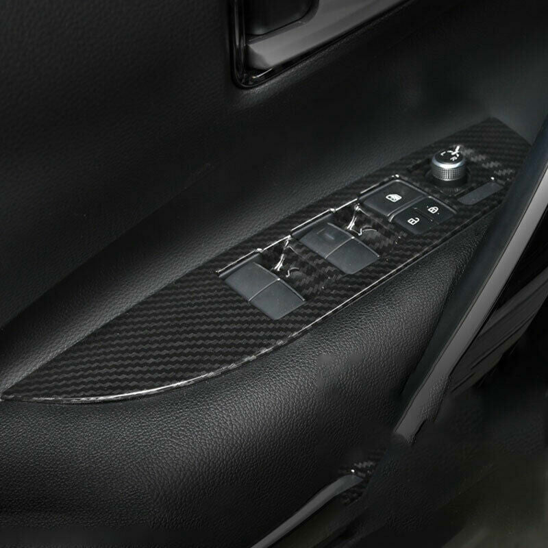 For C-HR 2016-2021 Carbon Fiber New Front Bumper Foglight Lamp Cover Trim v