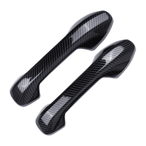 Carbon Fiber Style Door Handle Cover Trim Fit for Hyundai Palisade 2020-2023