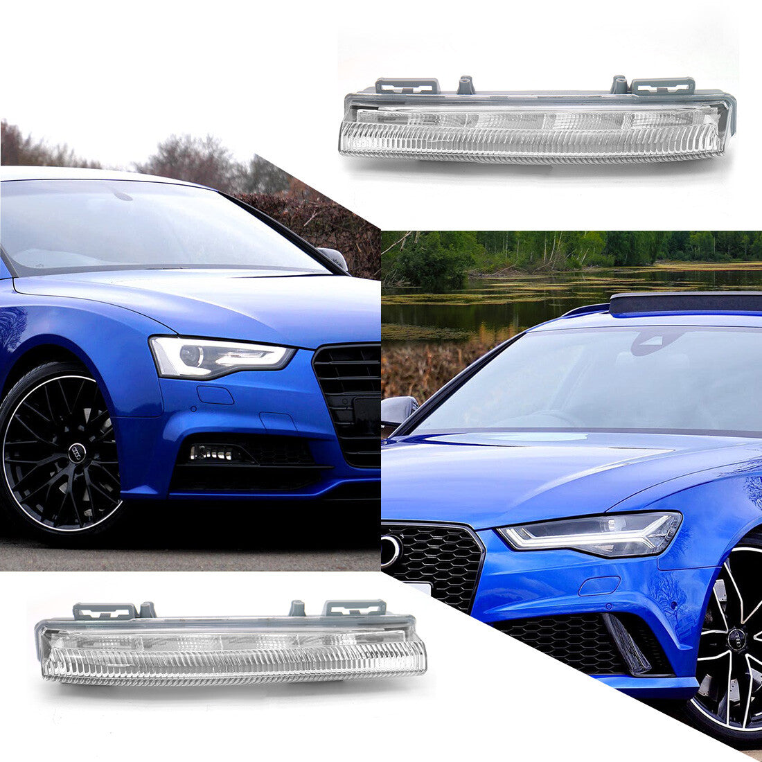 Suitable for Mercedes 2007 - 2014 W204 C-Class C250 C300 C350 LED Daytime Running Lights (DRL) n