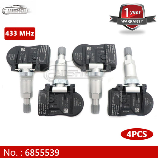 4-piece TPMS tire pressure sensor kit (6855539) suitable for BMW 2, 3, 4 series, i3, i8, X1, X2, X5
