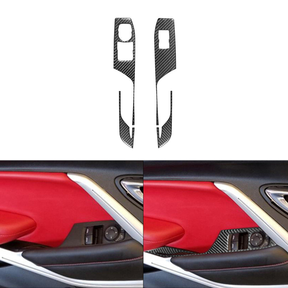 Red Carbon Fiber Automatic Console Outer Frame Trim for Jeep for Wrangler 2007-2010 v