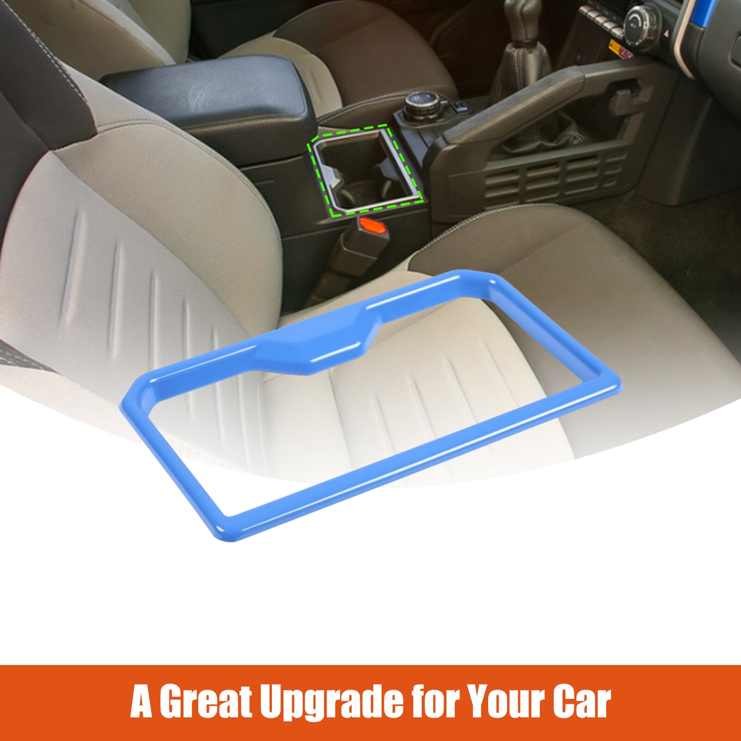Blue front cupholder cover trim frame for Tacoma 2024 - n