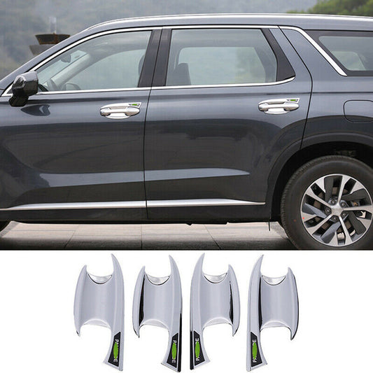 for Hyundai Palisade 2020-23 Chrome Exterior Door Handle Bowl Molding Cover Trim