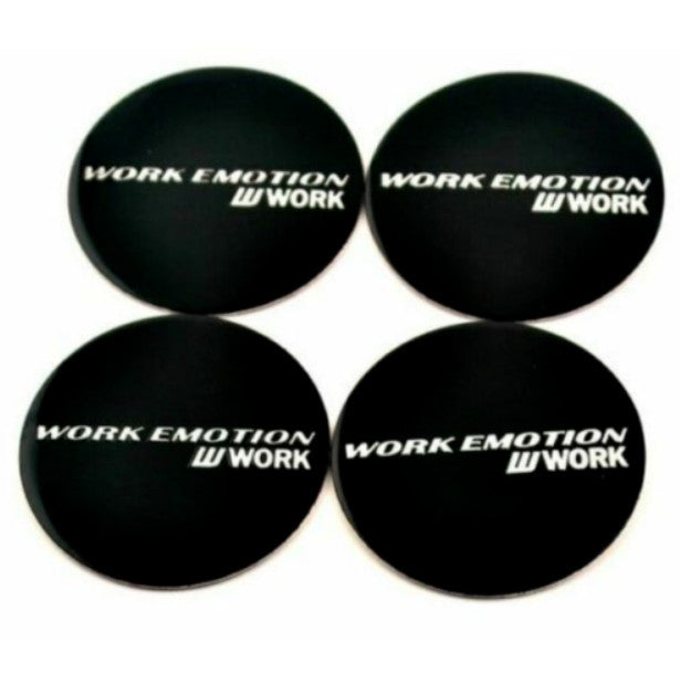 4 Piece Set 60mm Light Emblem Wheel Center Cap Hubcap Rim Cap Black White- v