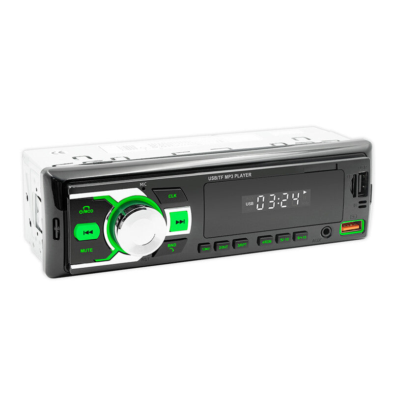 US 1 Din Car SUV Stereo Bluetooth USB MP3 Player Radio Voice Assistant Parts v