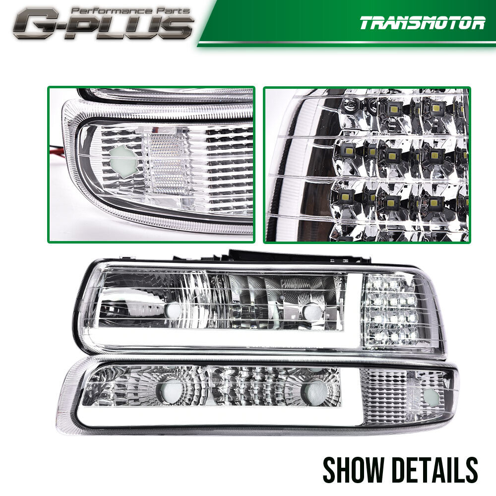 [LED DRL] 99-02 Silverado 1500 2500 Gold + Diamond Gold - v