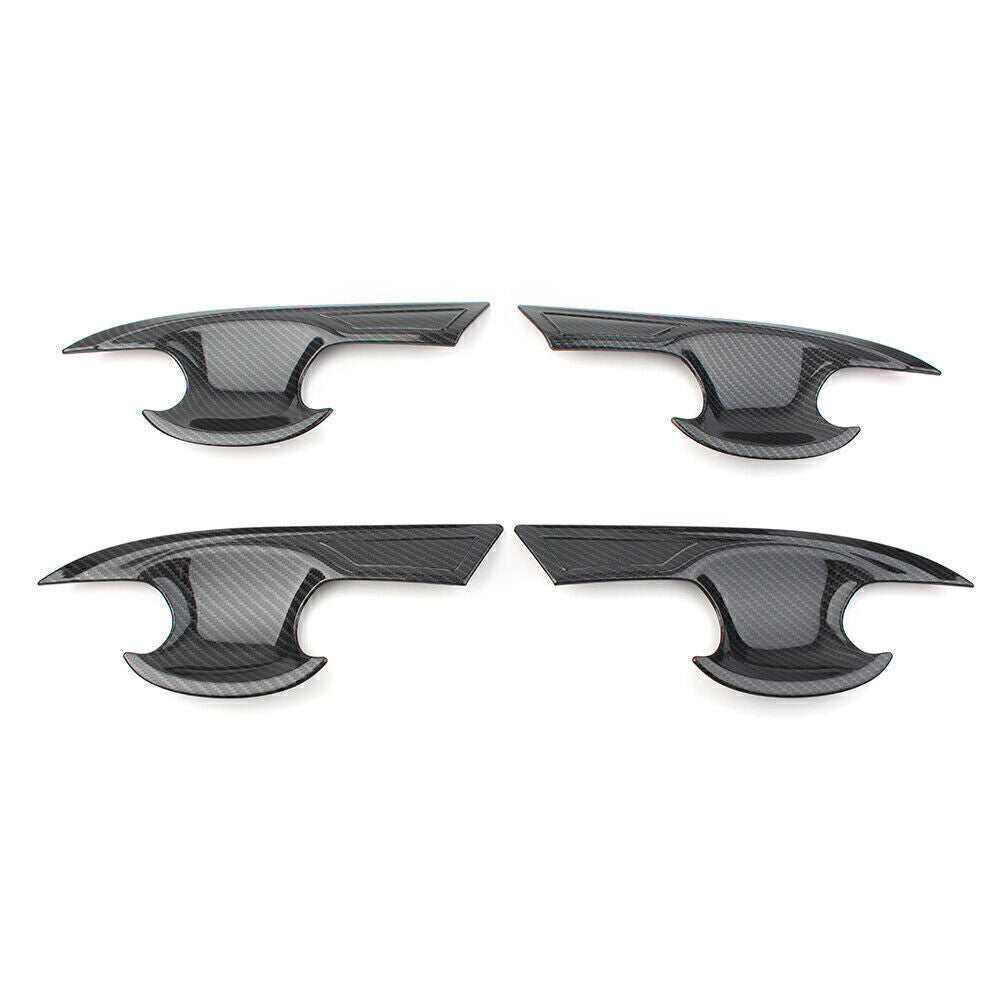 4x Door Handle Bowl Cover Trim Carbon Fiber Style Fit for Honda for Civic 2016 2017 2018