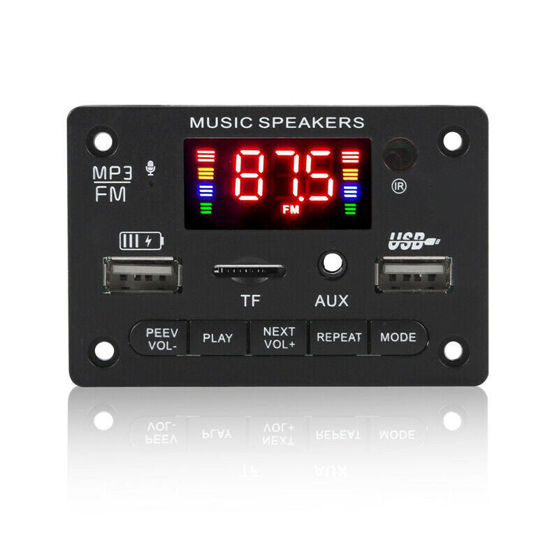Wireless Bluetooth v5.0 MP3 Decoding Board Module Car Stereo With Remote Control