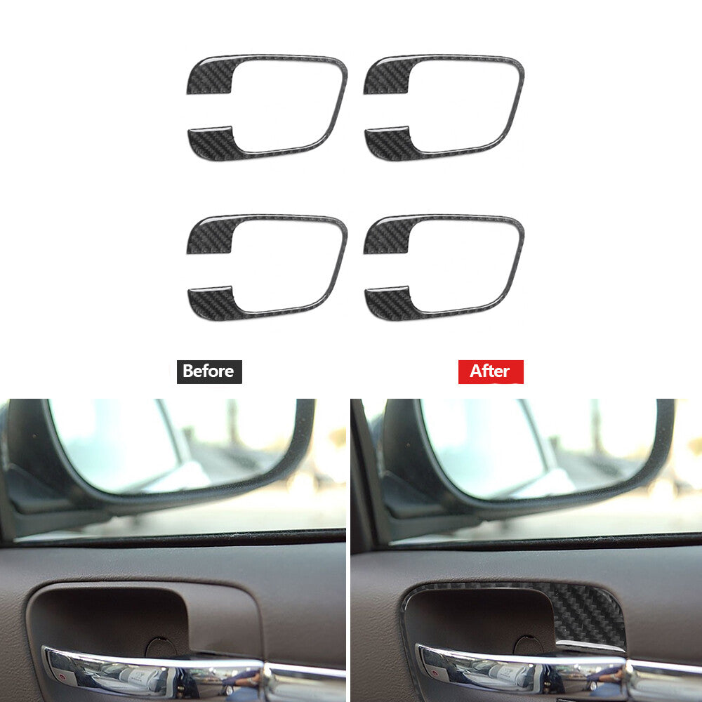 4Pcs Carbon Fiber Interior Gear Shift Panel Cover Trim for Honda CR-V 2017-2021 v