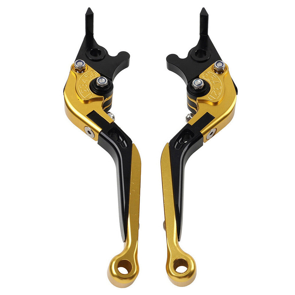 CNC Folding Extendable Brake Clutch Levers for Suzuki GSXR600 GSR750 Gold