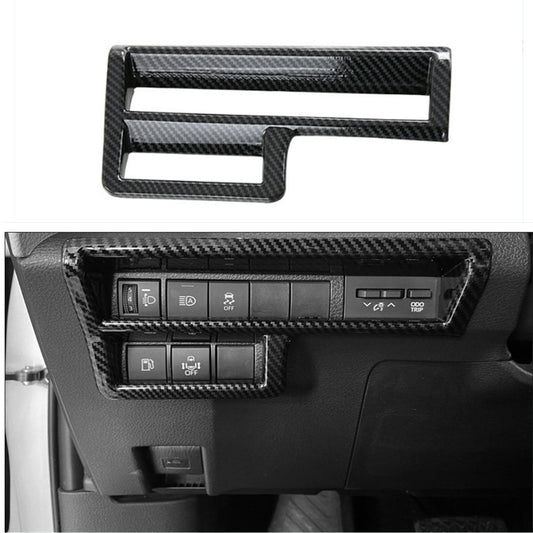 For 2021-22 for Toyota for Sienna Carbon Fiber Headlight Switch Button Frame Cover Trim