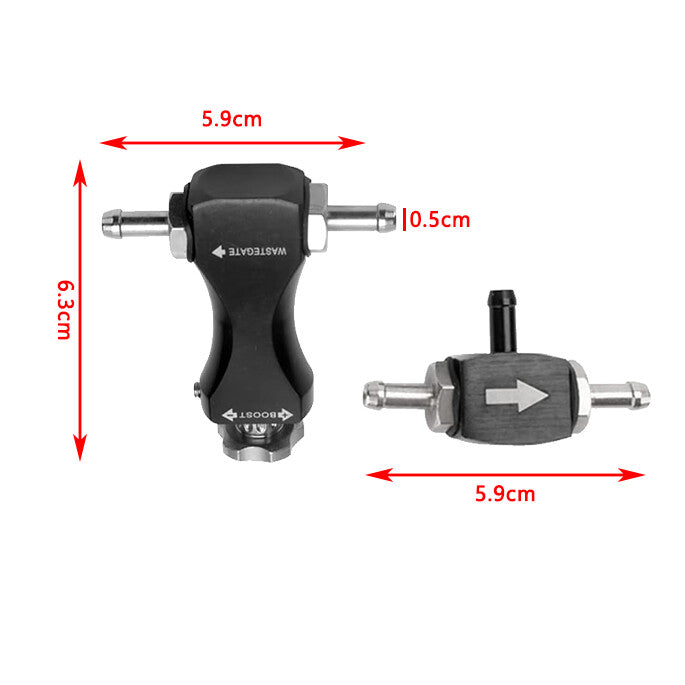 Adjustable Tee Manual Turbo Boost Controller Bleed Valve Petrol Diesel Kit Black