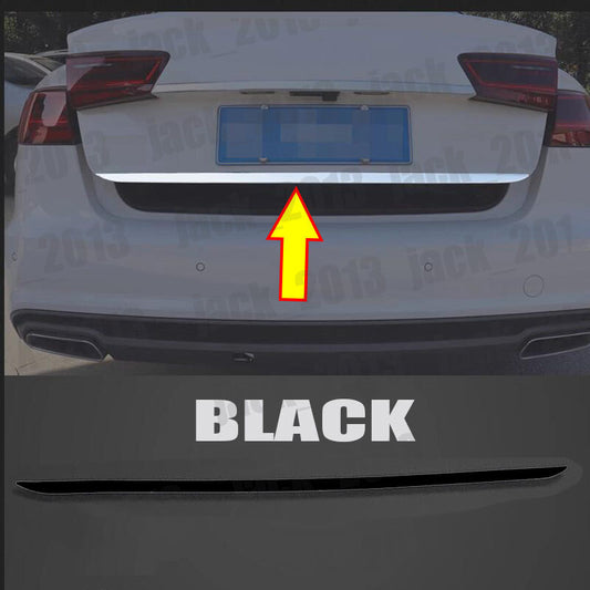 for Audi A6 C7 2013-18 Black STAINLESS REAR TRUNK TAIL GATE DOOR LID COVER TRIM