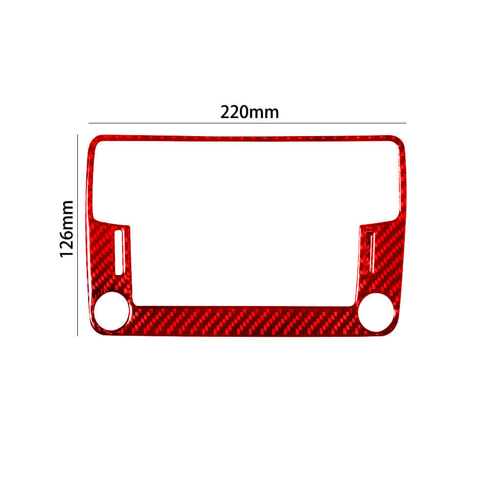 Red Carbon Fiber Speedometer Above Strip Cover Trim For Explorer 2020-2023 v