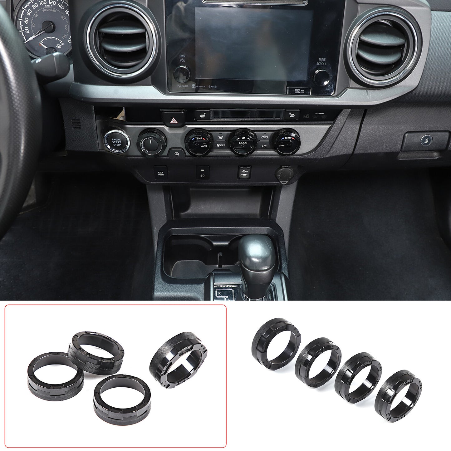 For Equinox Black Titanium 18-2021 Button Head Cover Trim 2- v
