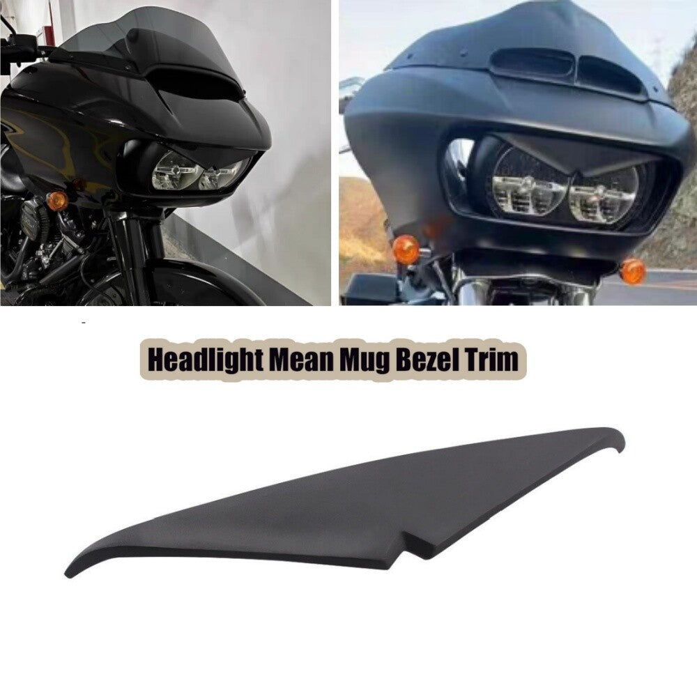 Headlamp Headlight Eyebrow Eyelid Trim for Harley Road Glide FLTRX FLTRU 15-22