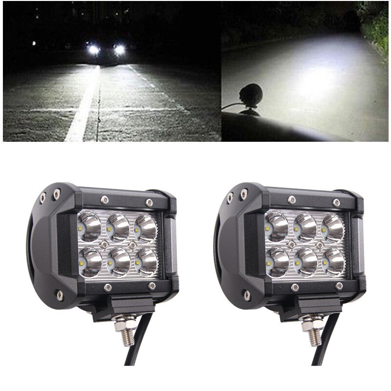 2-pack of 18W LED display stand lights for marine use, suitable for 10V-30V DC.