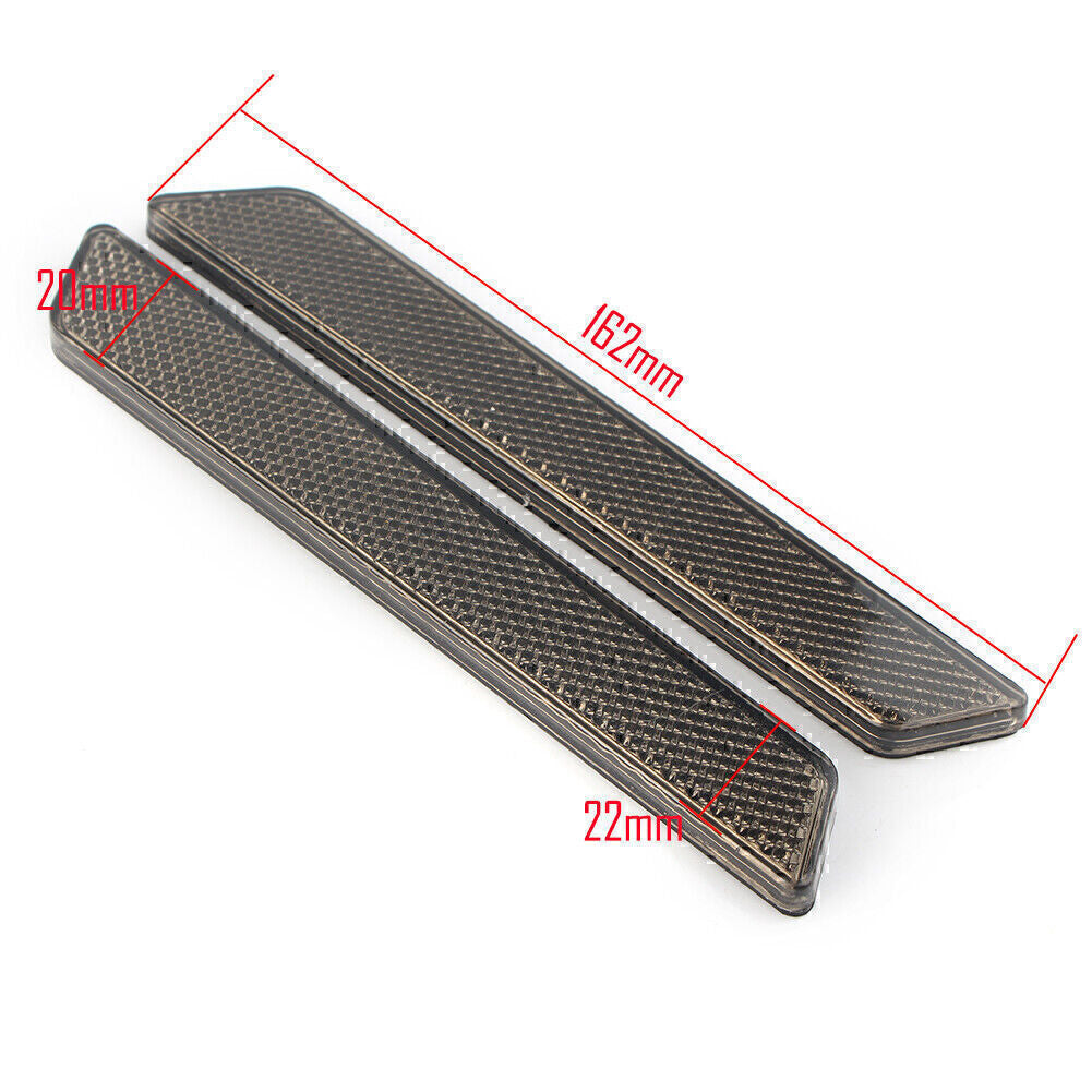 Pair Reflectors Saddle Bag Latch Covers Fit for Harley Touring 2014-up Q
