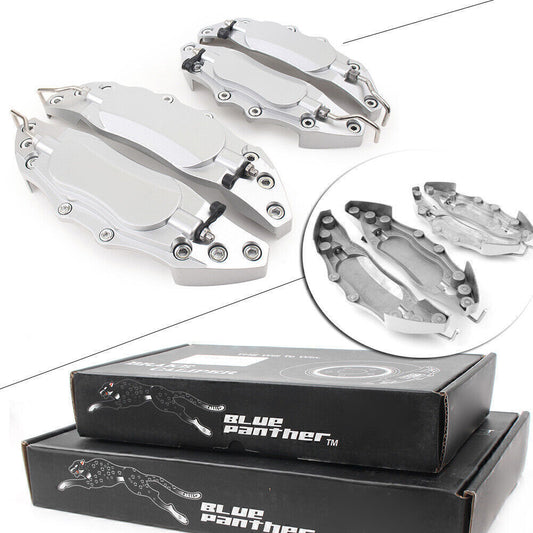 4x Silver Metal 3D Universal Style Brake Caliper Cover front&rear Q